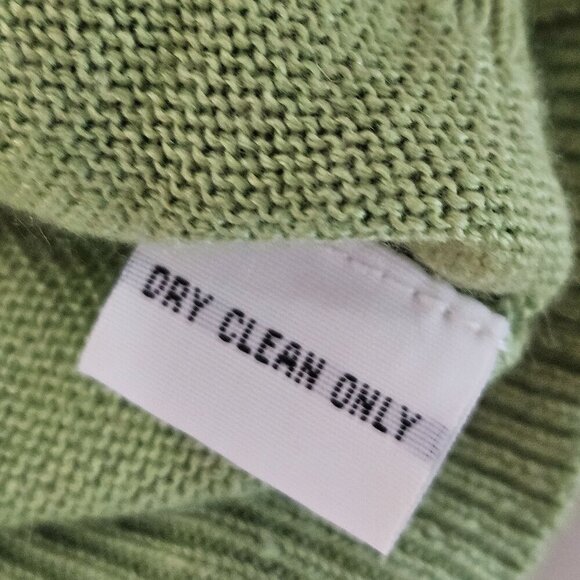 Real Clothes Medium Striped Silk Cashmere Cardigan Sweater Pink Green - Picture 9 of 10